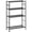 Black, variant on Sakugi Storage Shelves - 4-Tier Spacious Shelf Organizer with Hooks & Leveling Feet, Easy to Assemble, Rust-Resistant Garage Shelving for Kitchen, Pantry, Bedroom, 33.2" x 12.7" x 57.3", Black