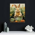 thumbnail image 4 of Nawypu  Cute Bunny Wall Art Orange Flowers Canvas Print Picture Farmhouse Wall Decor, 4 of 4