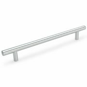 5 Pack - Cosmas 305-192CH Polished Chrome Cabinet Hardware Euro Style Bar Handle Pull - 7-1/2" (192mm) Hole Centers, 10" Overall Length