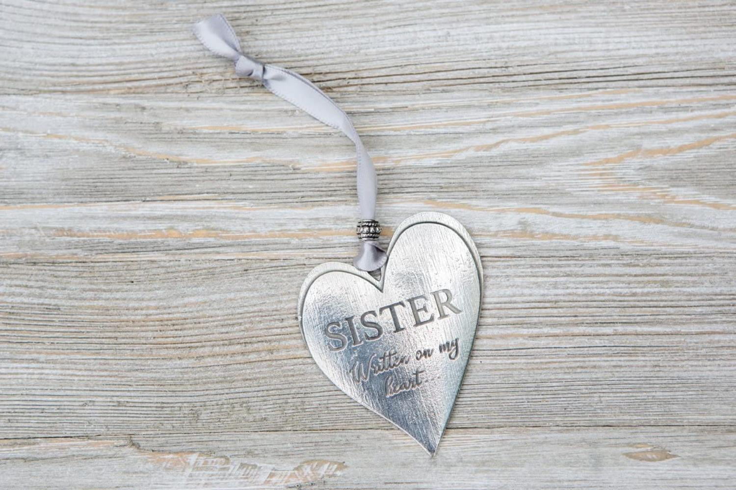 Dad Pewter Memorial Heart Boxed Gift Ornament with Sentimental Poem