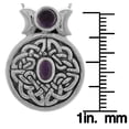 thumbnail image 6 of Jewelry Trends Sterling Silver Round Celtic Moon Goddess Pendant with Purple Amethyst on 18 Inch Box Chain Necklace, 6 of 7