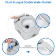 thumbnail image 3 of DEXTRUS 5.3 Gallon Portable Toilet, Travel Camping RV Potty, RV Toilet with Detachable Waste Tank, Press Flush Pump for Camping, Boating, Hiking, Trips, 3 of 7