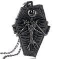 thumbnail image 1 of Steampunk Silver/black The Nightmare Before Christmas Men Women Quartz Analog Pocket Watch Necklace Chain, 1 of 4