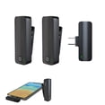 thumbnail image 2 of NARABB Wireless Lavalier Microphone, 2 Mini Microphones With Clearer Audio, Long Endurance Wireless Lapel Microphone For Video Recording, Interview, Vlog (Black), 2 of 9