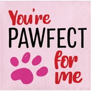 Way To Celebrate Valentine's Day Pawfect Napkins, 20 Count