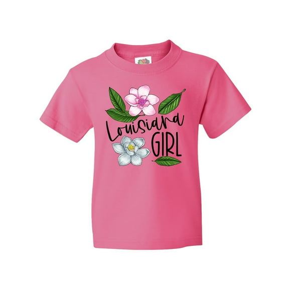 Inktastic Louisiana Girl Magnolia Flowers and Leaves Youth T-Shirt