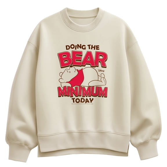 Winnie the Pooh - Bear Minimum Today - Women's Oversized Fleece Crew Sweatshirt