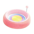 thumbnail image 3 of BELOVING Lit pour Chats Planche à Gratter pour Chat, avec Boule à Ressort, Fournitures pour Animaux, Tapis de Grattage pour Chats Bol Tapis de Grattage pour Exercice Jeu Poursuite Rond, 3 of 10