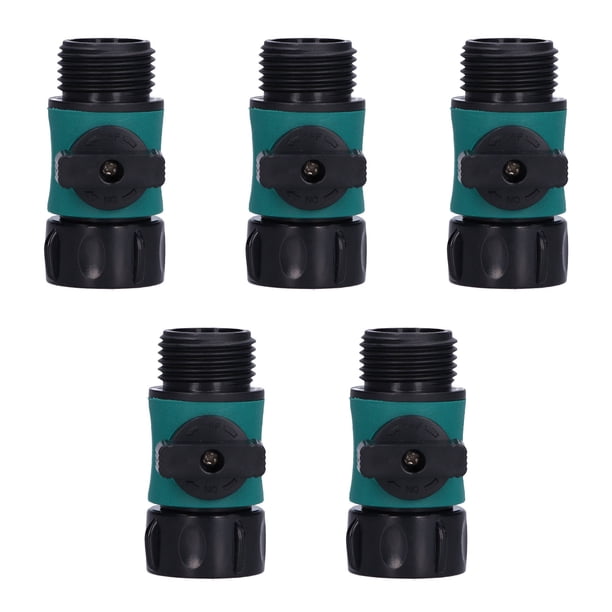 Adaptador de rociador de agua, conector rápido de 5 piezas Conector de grifo de manguera de agua Válvula de agua Construcción robusta Jadeshay A