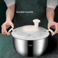 thumbnail image 2 of 6L Salad Spinner Stainless Steel Large Vegetable Washer with PP Lid, 2 of 5