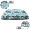 thumbnail image 3 of Abstract Pet Bed, Pastel Grunge Toned Spiraling Circles Surreal Marine Modern Oval Shapes, Resistant Pad for Dogs and Cats Cushion with Removable Cover, 24" x 39", Sky Blue Grey Teal, by Ambesonne, 3 of 4
