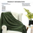 thumbnail image 2 of PiccoCasa Flannel Fleece Blanket Soft Warm Wide Hemmed Fern Green Twin XL, 2 of 8