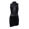 thumbnail image 4 of LOVZFMLL Robes Femme Couleur Unie Sans Manches Gilet Maille Couture Robe Courte Ajustée Costume Femme, 4 of 7
