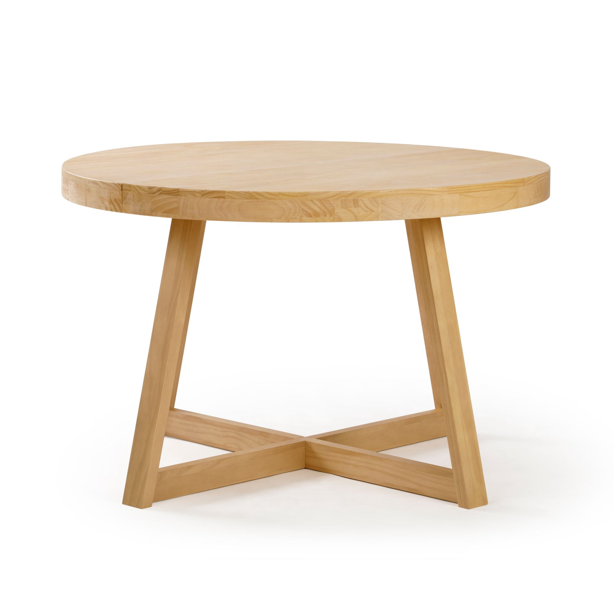 Plank+Beam Round Dining Table, 47" Solid Wood Kitchen Table, Farmhouse Table for 4