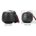 Black Ceramic Casket Coarse Memorial Container Tight Seal Urn Shelter ...