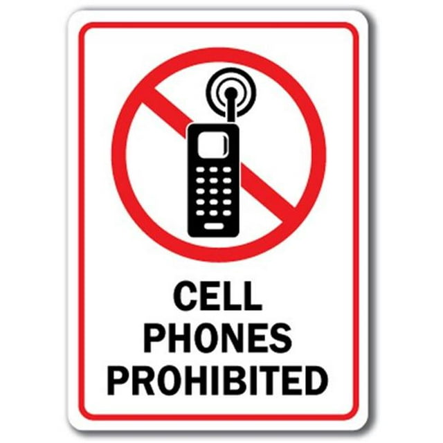 SignMission MISC-Cell Phones 1 10 x 14 in. Cell Phones Prohibited OSHA Safety Sign