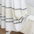 thumbnail image 6 of Seville Waterproof Polyester Fabric Classic Stripes Printed White Shower Curtains for Bathroom,72" W x 72" H-White/Natural, 6 of 6