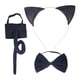 thumbnail image 4 of Conjunto de orejas de gato, pajarita y cola para niños, diadema cómoda para el pelo para Halloween. sin vestido, 4 of 9
