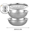 thumbnail image 1 of Bassin en Acier Inoxydable Multifonction, Bassin en Acier Inoxydable 5-en-1 avec Passoire et Râpe, Bol de Drainage pour Râpage et Mélange pour la Préparation des Repas en Cuisine et les Petits Espaces, 1 of 3