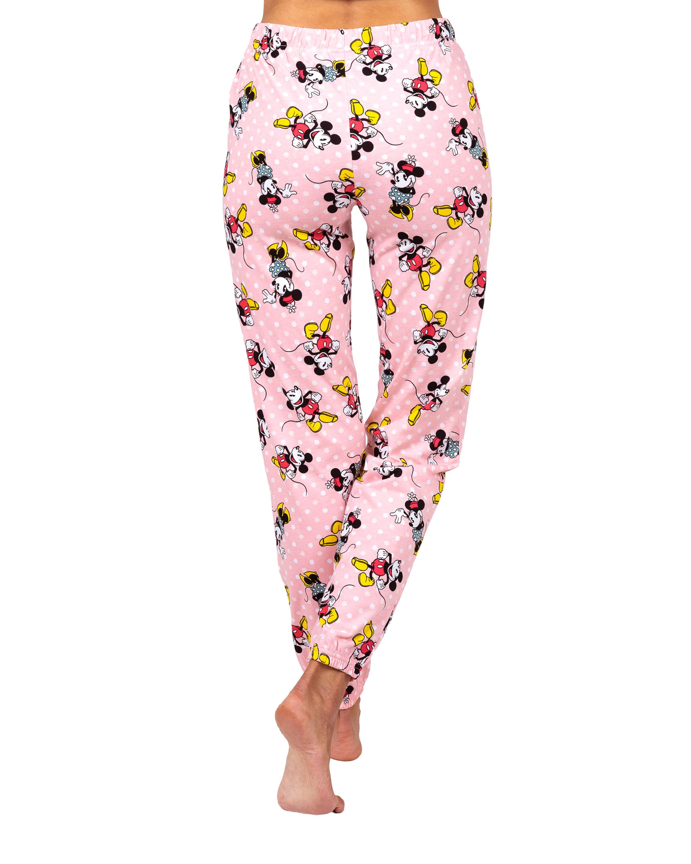 Disney Mickey and Minnie Mouse Womens Cotton Pajama Pants