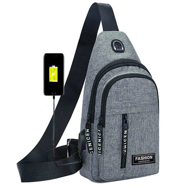 Bolsa De Pecho Riñoneras informales para hombre, riñoneras seguras, accesorios para deportes al aire libre (gris) Likrtyny Para Estrenar
