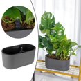 thumbnail image 2 of Self Watering Planter Simple Rectangle Planter Home Office Tabletop water Level, 2 of 7