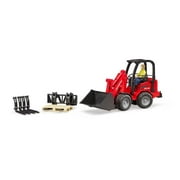 Bruder 02191 Schaeffer Compact Loader 2034 w/ Figure and Accessories