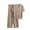 Khaki, variant on Lounge Summer Outfits Womens Two Piece Sets Loose Fit Short Sleeve V Neck Tops and Wide Leg Ribbed Pants Suits One Size (Free Size, Khaki)
