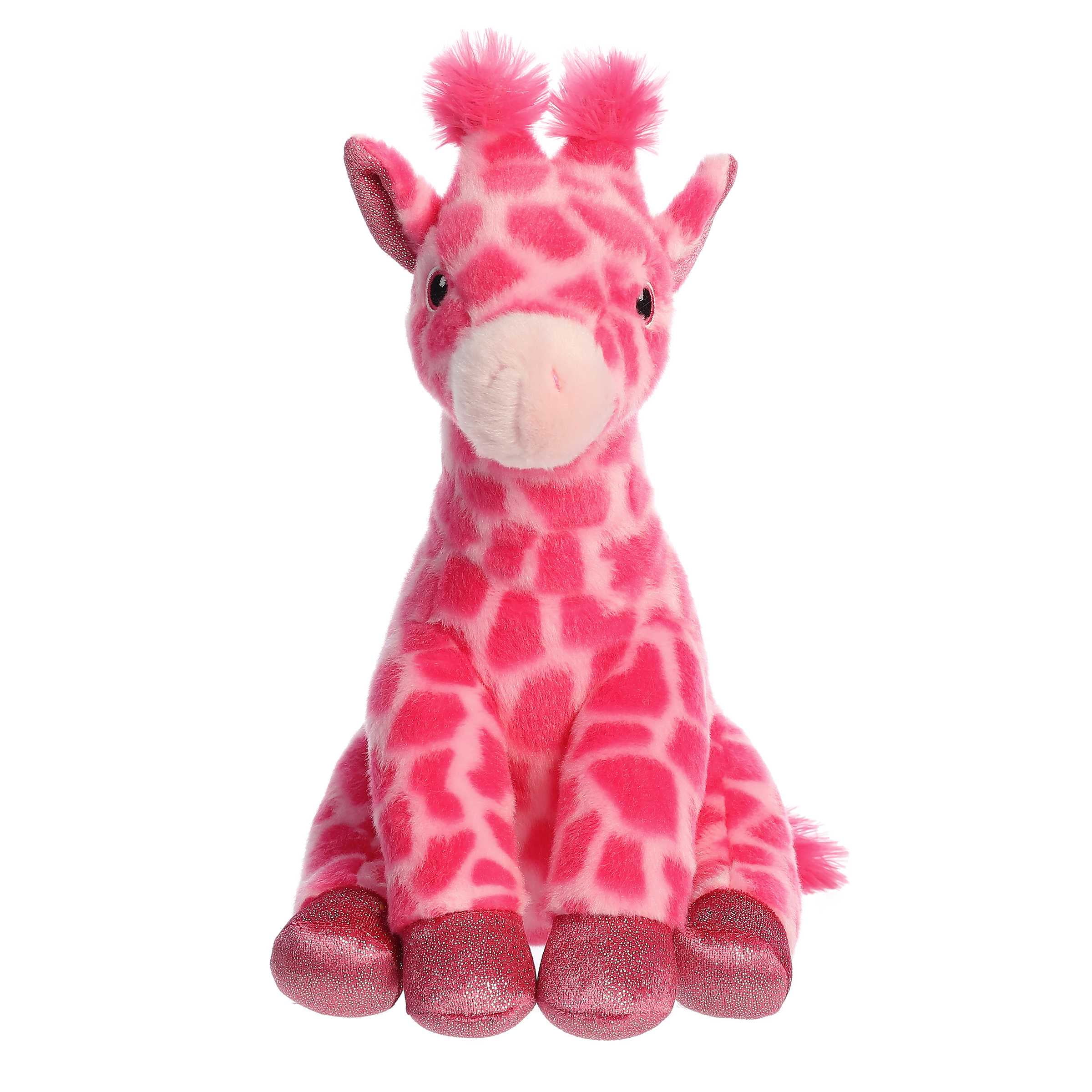Aurora - Medium Pink Destination Nation - 11.5" Pink Giraffe - Adventurous Stuffed Animal