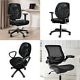 thumbnail image 2 of FKELYI 4 Piece Set Officec Chair Cover with Removable Armrest Covers Vintage Black Cat Print Swivel Boss Chair Protector Dustproof Armchair Cover for Home Office Decoration, 2 of 7