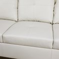 thumbnail image 5 of Miekor Furniture Modern Faux Leather Sectional Couch with Chaise and Ottoman-Large 3 Piece Sofa Set for Living Room-L-Shaped Left-Facing Sofa Furniture-Wood Frame-Sectional Sofa Set of 3 White B3A461, 5 of 8