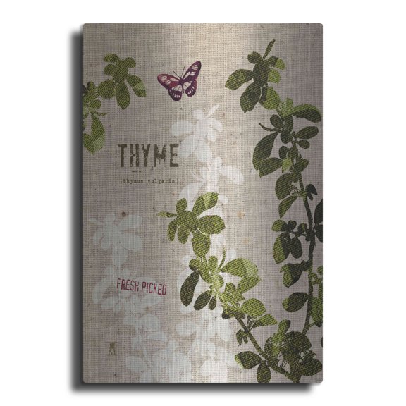 Luxe Metal Art 'Organic Thyme' by Studio Mousseau, Metal Wall Art, 16"x24"