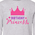 thumbnail image 4 of Inktastic Birthday Princess, Crown, Stars - Pink Purple Long Sleeve Youth T-Shirt, 4 of 5