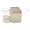 thumbnail image 1 of Car Armrest Storage Box Drink Drawer Foldable Adjustable Organizing Automotive Cup Holder RV Vehicle Phone Organizer Beige Three Holders, 1 of 9