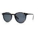 thumbnail image 4 of Classic Hipster Thin Plastic Horn Rim Normcore Round Fashion Sunglasses Tortoise - Black, 4 of 8
