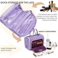 thumbnail image 2 of Bolsa de maquillaje Royalfair, enrollable, impermeable, color violeta, para mujer, 2 of 9