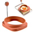 thumbnail image 2 of Food Grade Silicone Egg Rings, Non-Stick Mold for Fried Eggs & Poachers, Dishwasher Safe Cookware, 2 of 7