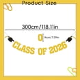 thumbnail image 4 of Class of 2026 Banner - 2026 Graduation Banner, Congrats Grad, High School/College/University Graduation Party Decorations, Gold and Blue Glitter, 4 of 10