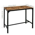 thumbnail image 2 of VEIKOUS Adjustable Pub Table, Rustic Brown, 2 of 6