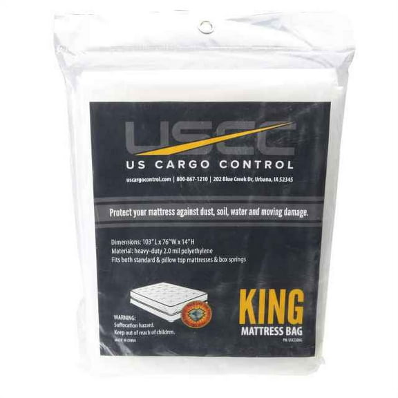 36 Pack Heavy Duty Plastic Mattress Bag: King