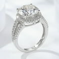 thumbnail image 3 of Forever Jewels 4.64Ct Round Cut Moissanite Women Halo Engagement Ring 14K White Gold Plated, 3 of 3