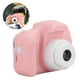 thumbnail image 4 of Cámara de vídeo digital de dibujos animados en alta definición, juguete para hacer fotos y grabar vídeos para niños, color rosa, 4 of 12
