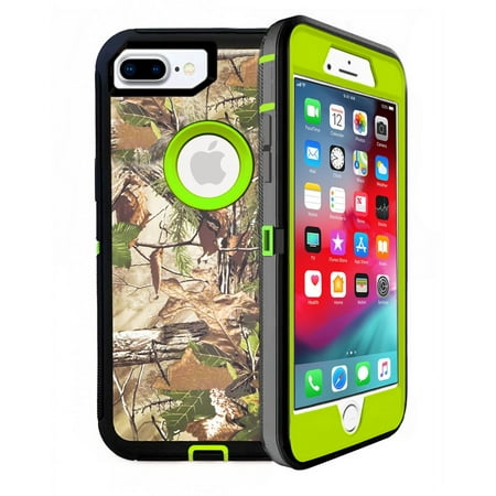 Designed for iPhone 8 Plus and iPhone 7 Plus Heavy Duty Case, Triple Layer Protection Shockproof Dropproof Dustproof Anti-Scratch Phone Case Cover for iPhone 8 Plus and iPhone 7 Plus, Camo