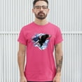 thumbnail image 3 of Tee Hunt Bald Eagle Carrying The American Flag T-Shirt 4th of July Patriotic Men's Tee, Hot Pink, XX-Large, 3 of 5