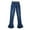 Dark Blue, variant on Womens High Waisted Flare Jeans Frayed Raw Hem Bell Bottom Jeans Casual Split Denim Pants Y2K Trousers Horseshoe Pants