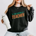 thumbnail image 3 of The Life Of A Teacher Puff/Glitter - Womens Lightweight Garment Dyed Sweatshirt, 3 of 11