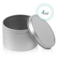 thumbnail image 2 of Metal Round Candle Tins with Lids 4 oz, Candle Containers for Candle Making with Custom Sticker for Lids - 12 Pack, 2 of 6
