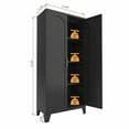 thumbnail image 4 of Leumius 61" Metal Storage Cabinet with Doors and Adjustable Shelves,Garage Storage Cabinet for Home,Office,Black03, 4 of 7