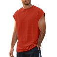 thumbnail image 6 of Blekii Men's Muscle Tank Top Workout Gym Athletic T Shirt Casual Cap Sleeve Summer Top Red L, 6 of 10