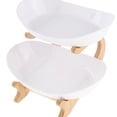 thumbnail image 3 of Elegante organizador de estantes para platos de frutas, postres, aperitivos y pasteles. 2 niveles blanco, 3 of 8